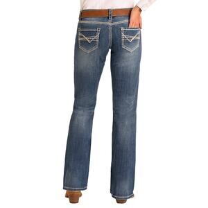 Rock & Roll Cowgirl Western Riding Rodeo Denim Jeans 31x32
